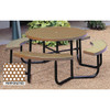 Ultrasite Round Table, Beige Perforated Metal, Thermoplastic Coated Steel