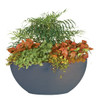 Classic Look Flat Bottom Planter, 8 X 19-1/2, Charcoal