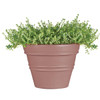 Classic Look Rolled Rim Planter, 21 Diameter, Taupe