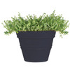 Classic Look Rolled Rim Planter, 25 Diameter, Charcoal
