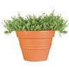 Classic Look Rolled Rim Planter, 41 Diameter, Terracotta