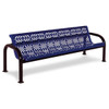 Ultrasite 4 Ft. Contour Bench - Portable, Thermoplastic Coated Steel, Ultra Blue