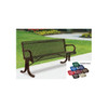 Ultrasite 6 Ft In-Ground Mount Courtyard Park Bench (Ultra Blue)