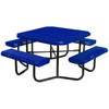 Ultrasite 6' Square Picnic Bench, Thermoplastic Coated Steel - Ultra Blue