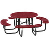 Ultrasite Table 46" Perforated Metal Round - Burgundy