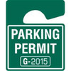 Plastic Parking Hang Tag, Green, 2-1/2" X 3", Package Of 100