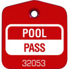 Pool Pass Red, Package Of 100