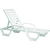 Grosfillex Bahia Chaise Lounge White, Package Of 6