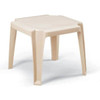 Grosfillex Miami 17" Square Low Table Sandstone, Package Of 6