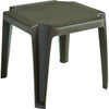 Grosfillex Miami 17" Square Low Table Bronze Mist, Package Of 6