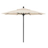 Fiberbuilt Lucaya Natural Marine Umbrella With Black Pole 9'