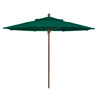 Fiberbuilt Riva Forest Green Acrylic Umbrella With Champagne Bronze Pole 11'