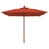 Fiberbuilt Bridgewater Terracotta Marine Umbrella With Teak Pole 11'
