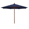 Fiberbuilt Augusta Captains Navy Sunbrella Umbrella With Teak Pole 11'
