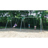 Uplaytoday Swing Set Single Bay 2 Bucket Seats  - Green