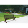 Ultrasite 6' Courtyard Park Bench, Surface Mount - Black