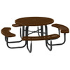 Ultrasite Table 46 Expanded Metal Round - Brown