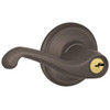 Schlage Residential F Ser Ent No Hand Dark Satin Bronze Oil Finish Flair Lever F51A FLA 613