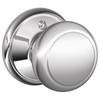 Schlage Residential F Ser Dmy No Hand Bright Chrome Finish Andover Knob F170 AND 625