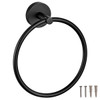 Seasons Westwind Matte Black Towel Ring 543546