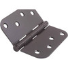 Global Door Controls 4 In. X 4 In. Steel Hinge 5/8 In. Radius (Matte Black) (2-Pack) CP4040-5/8-US19-M