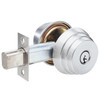 Arrow E Series Classroom Deadbolt, A Keyway, 2-3/8 Backset, Bright Chrome
