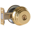 Arrow E Series  Double Cylinder Deadbolt, A Keyway, 2-3/8 Backset, Brass