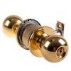 Arrow Mk Series A-Keyway Entrance/Office Cylindrical Lockset (Bright Brass)