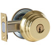 Arrow E Series  Single Cylinder Deadbolt, A Keyway, Bright Brass