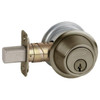Schlage B500 Series  Single Cylinder Deadbolt, S123 Keyway, Antique Brass