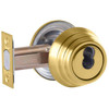 Arrow E Series Grade 2 Single Cylinder Deadbolt, Less Core, Satin Brass