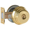 Arrow E Series Grade 2 Single Cylinder Deadbolt, C Keyway, Bright Brass