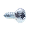 Sheet Metal Screws, Pan, Square , Zinc, Package Of 50