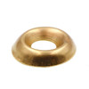 Finishing Washers, Countersunk, #12, Brass Steel, Package Of 25