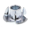 T-Nuts, 3-Pron -16 ,zinc, Package Of 10