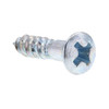 Wo Screws, Oval Hd, Phillips Dr, #6 5/8 In,zinc, Package Of 50