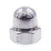 Acorn Cap Nuts, Met, M5-0.80, Grade A2-70 Ss,package Of 10