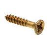 Ws, Flat Hd, Phil Dr, #6solid Brass,package Of 100