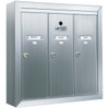 Florence Mfg Surface Mount Vertical 3-Door Mailbox-Aluminum