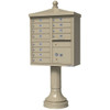 Florence Mfg Cluster Box Unit-12 Mailboxes With Traditional Accessories, Sand