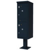 Florence Mfg Outdoor Parcel Locker With 2 Outdoor Parcel Lockers, Black