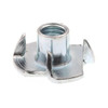 T-Nuts, 4-Prong Met, M6-1.0, Zc Stl,package Of 10