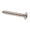 Sms, Sf-Tap, Flat Hd, Phil Dr, #12 Grade 18-8 Ss, Package Of 100