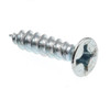 Ws, Flat Hd, Phil Dr, #12 X 1 In., Zc Stl,package Of 100
