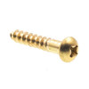 Ws, Rh, Phil Dr, #8 X 1 In., Solid Brass, Package Of 25