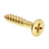 Ws, Flat Hd, Phil Dr, #10 X 1 In., Solid Brass, Package Of 25