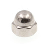 Acorn Cap Nuts, #8-32, Grade 18-8 Ss, Package Of 25