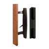 Patio Dr Ms Handle, Blk Dcst W/ Wood Handle, Outside Pull
