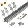 Slide-Co By-Pass Wardrobe Dr Trk Kit Rl Stl Galv Trk Plast Whls Kit