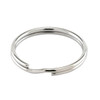 Split Key Ring, 1 In Diameter, Tempered Stl, Nkl-Pl, Package Of 10